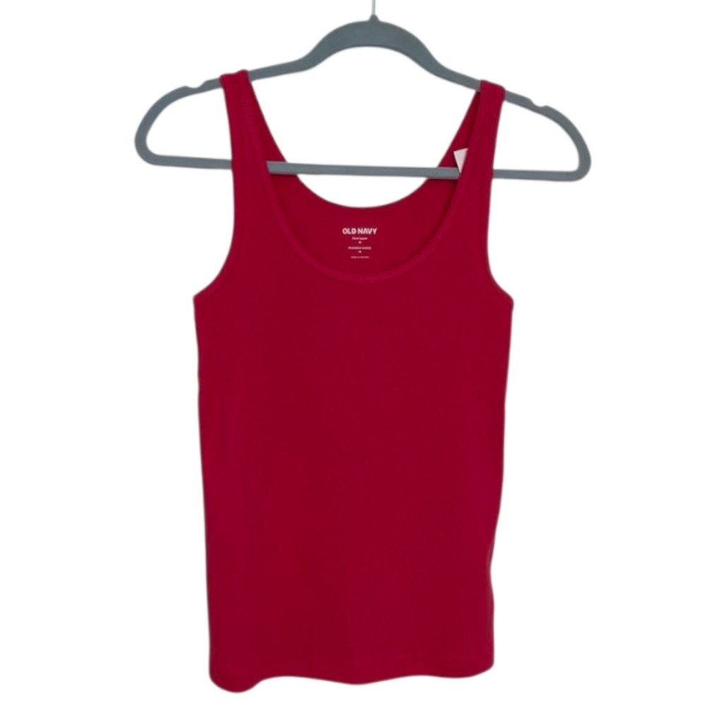 Pink Old Navy Women's Scoop-Neck Rib-Knit First Layer Tank Top